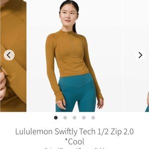 Lululemon swiftly tech 1/2 zip